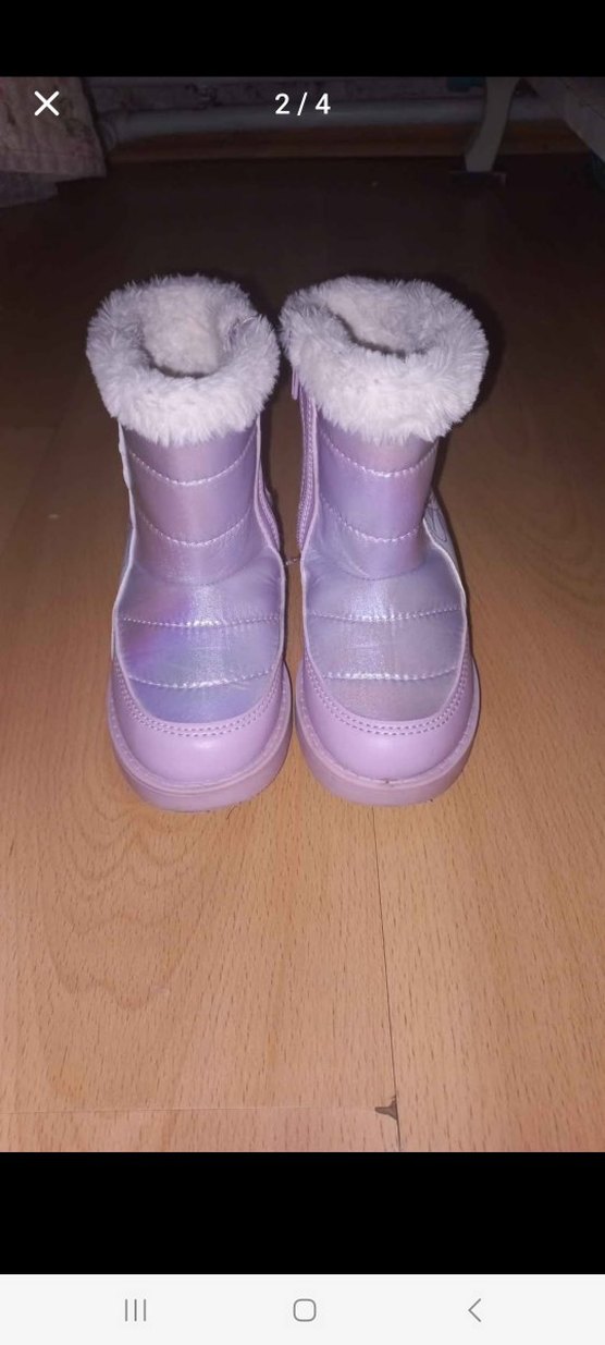 Kız Çocuk Mor Peluş Detaylı Bot - Görsel 2