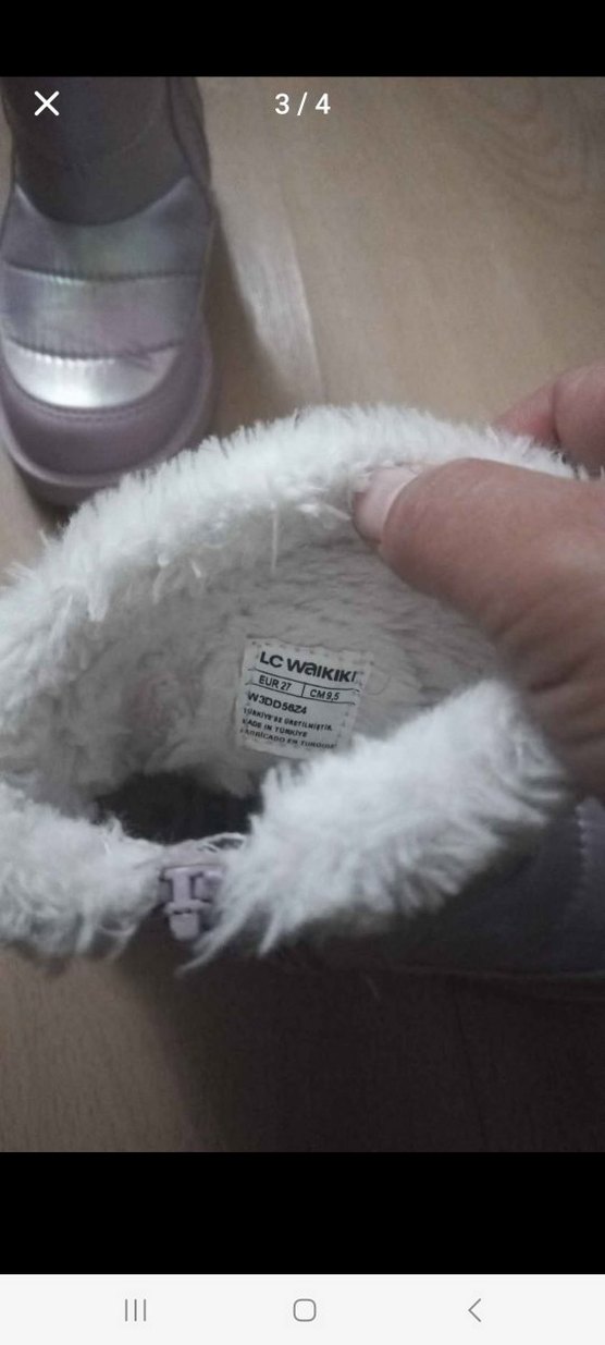 Kız Çocuk Mor Peluş Detaylı Bot - Görsel 4