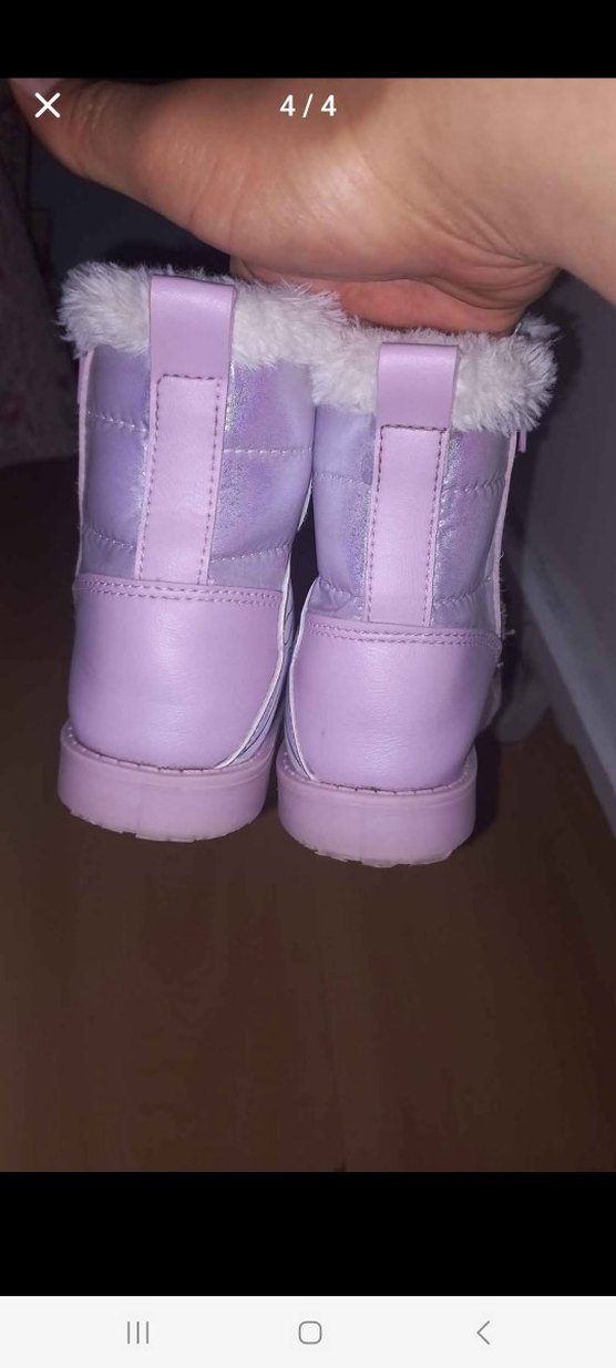 Kız Çocuk Mor Peluş Detaylı Bot - Görsel 3