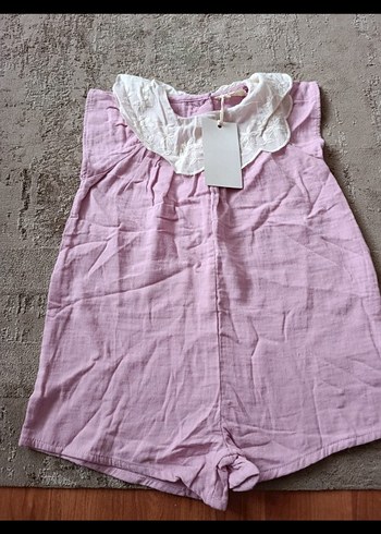 Kız Çocuk Bej Keten Piliseli Elbise - Görsel 5