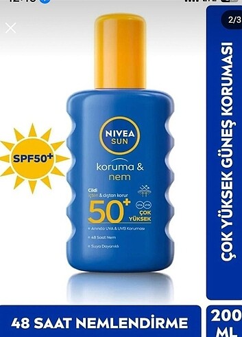 Nivea Nıvea güneş kremi spey