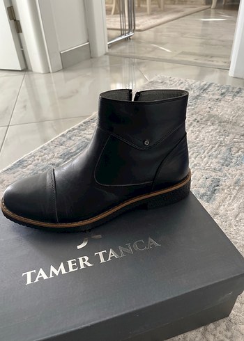 Siyah Deri Tokalı Erkek Bot - Görsel 2