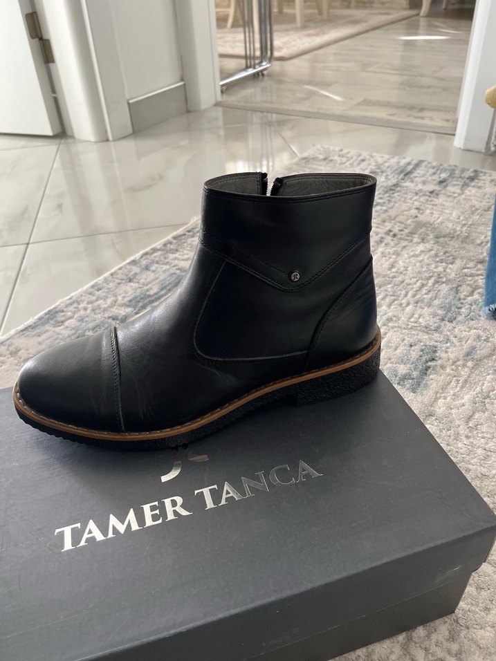 Siyah Deri Tokalı Erkek Bot - Görsel 2