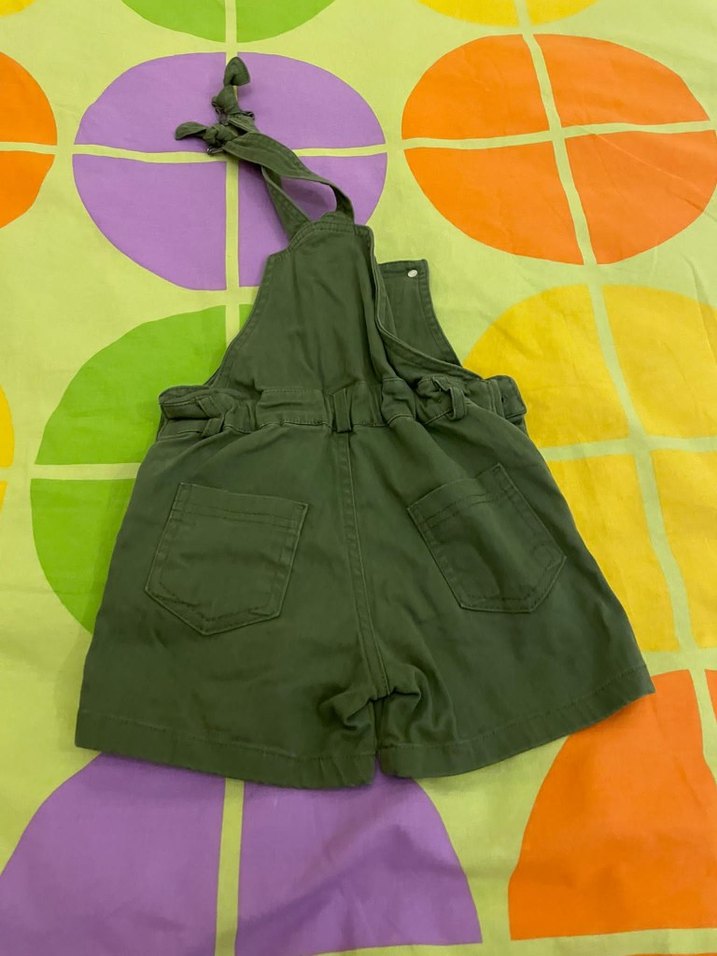 Erkek Çocuk Haki Kamuflaj Düğmeli Tulum - Görsel 2