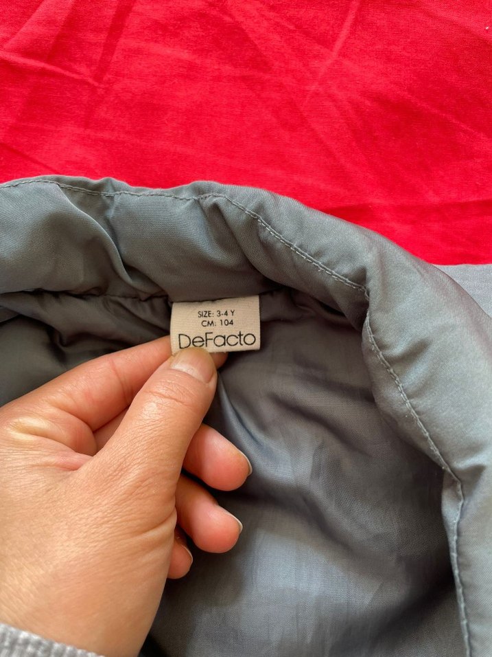 Düğmeli Gri çocuk Yelek - Görsel 2