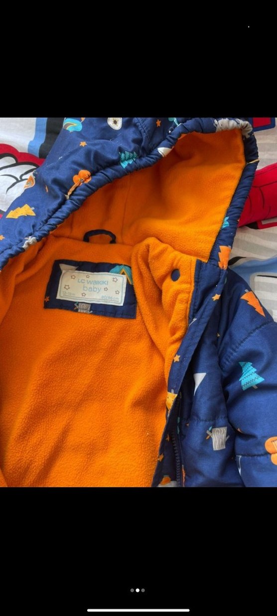 Kapüşonlu Fermuarlı Erkek Bebek Desenli Tulum - Görsel 2