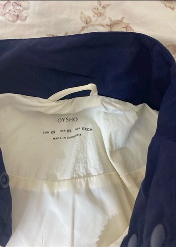 Oysho Kadın Beyaz Pamuklu Midi Ceket