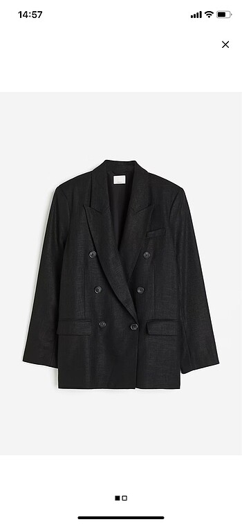 H&M KETEN KRUVAZE CEKET