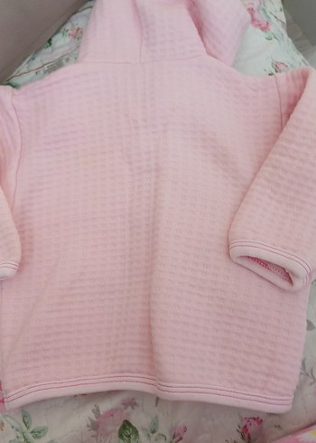 Kapüşonlu Pembe Kız Bebek Tulumu - Görsel 5