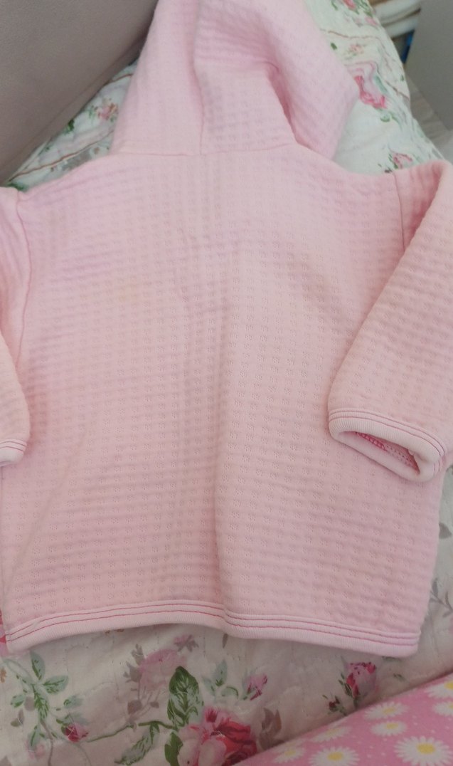 Kapüşonlu Pembe Kız Bebek Tulumu - Görsel 5