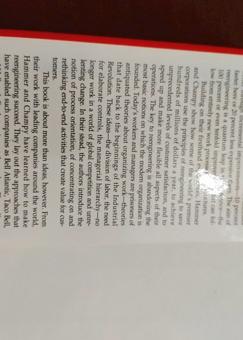 Reengineering the Corporation - İş Devrimi Kitabı - Görsel 6