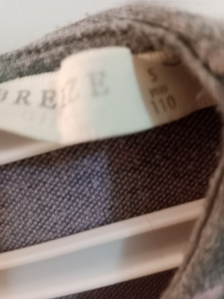 Uzun Kollu Gri Kız Çocuk Elbise - Görsel 2