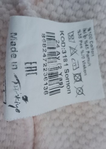 Uzun Kollu Pembe Kız Çocuk Elbise - Görsel 4