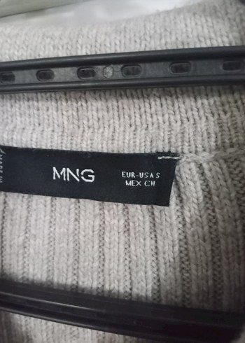 Gri Düğmeli Triko Kadın Kazak - Görsel 3