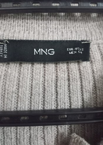 Gri Düğmeli Triko Kadın Kazak - Görsel 4