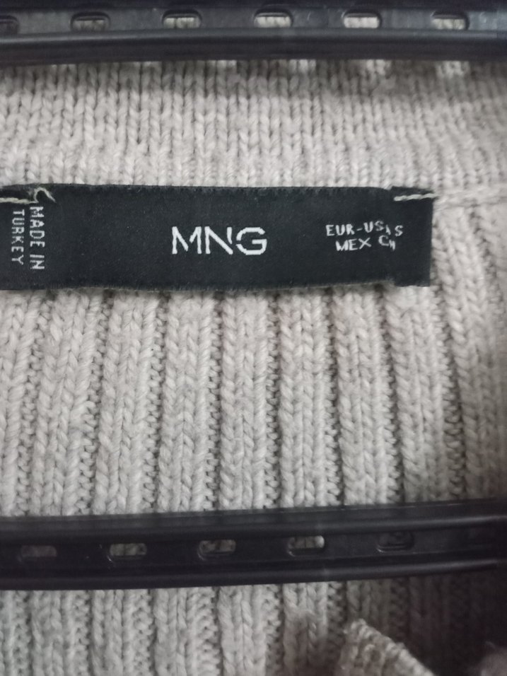 Gri Düğmeli Triko Kadın Kazak - Görsel 4