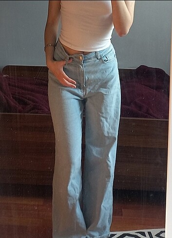 h&m wide leg jean