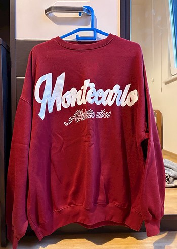 bershka bordo oversize sweatshirt