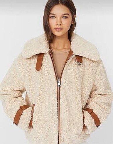 lc waikiki krem peluş ceket