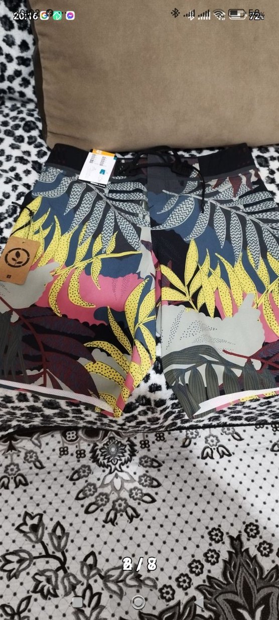 Olaian Çok Renkli Desenli Erkek Boardshort - Görsel 5