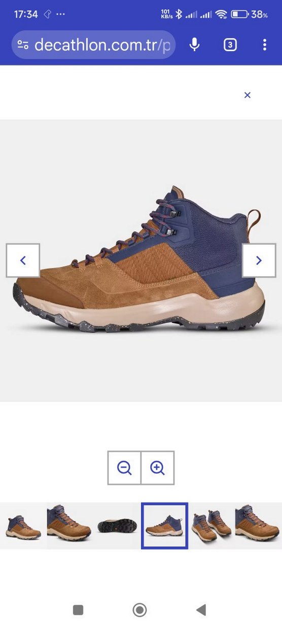 Quechua Erkek Kahverengi Outdoor Ayakkabı - Görsel 2