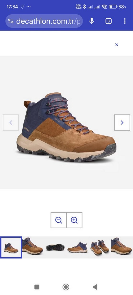 Quechua Erkek Kahverengi Outdoor Ayakkabı - Görsel 5