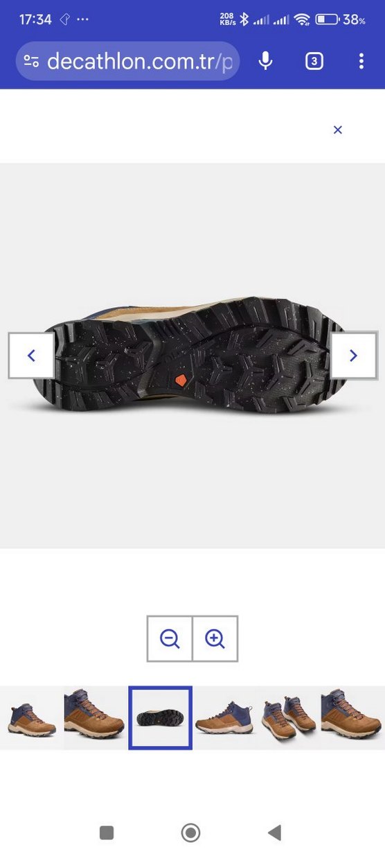 Quechua Erkek Kahverengi Outdoor Ayakkabı - Görsel 4