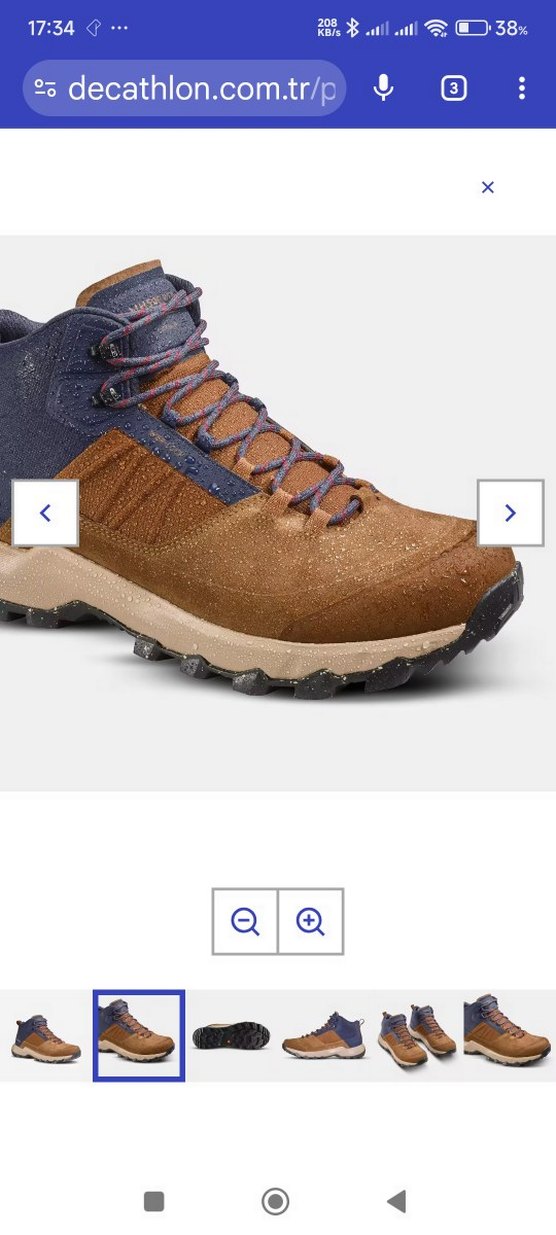 Quechua Erkek Kahverengi Outdoor Ayakkabı - Görsel 3