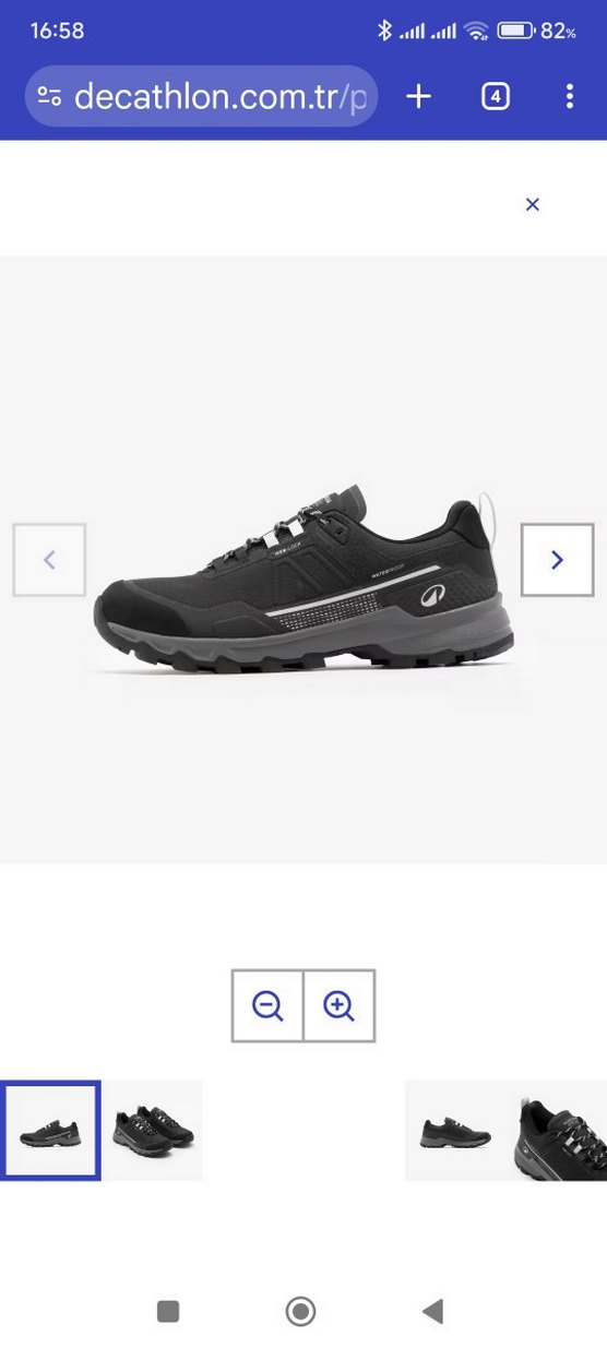 Quechua Erkek Siyah Su Geçirmez Outdoor Ayakkabı - Görsel 3