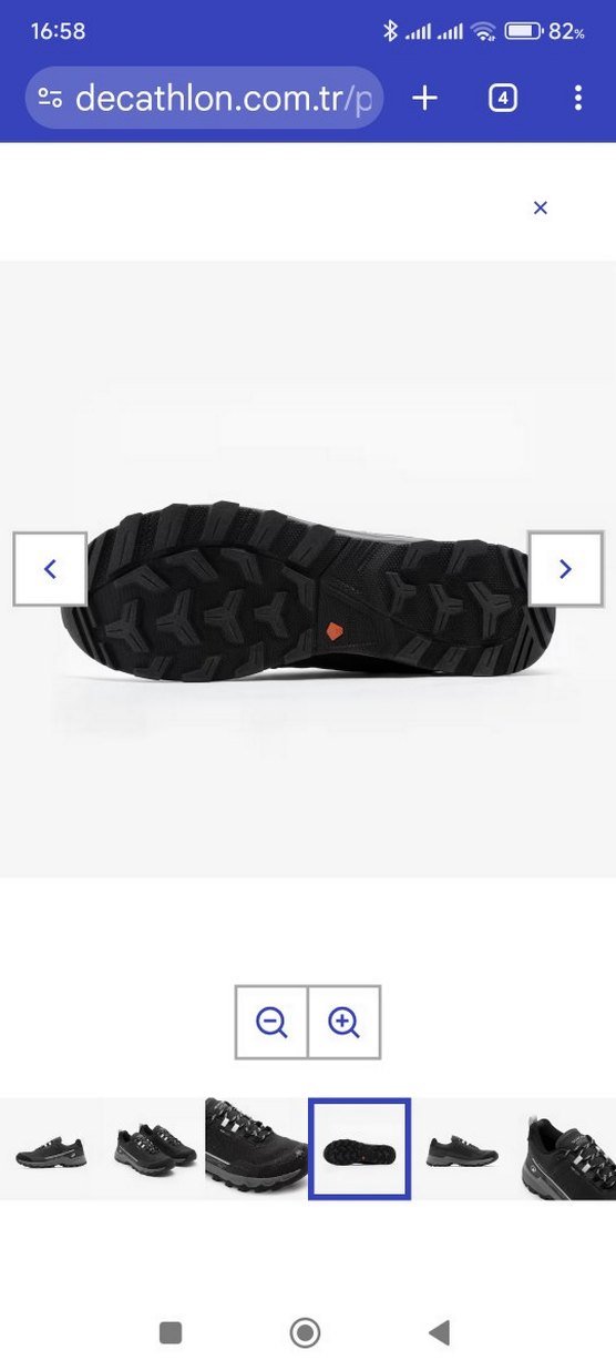 Quechua Erkek Siyah Su Geçirmez Outdoor Ayakkabı - Görsel 5