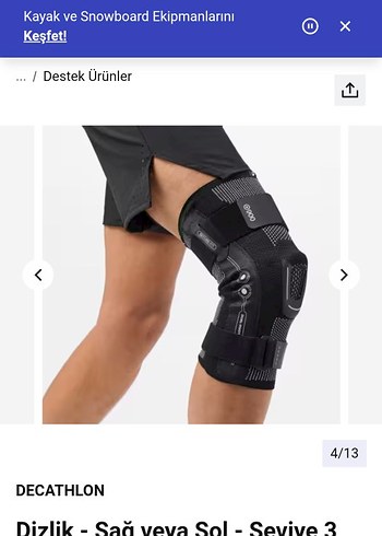 Decathlon Siyah Motosiklet Dizlik - Görsel 5