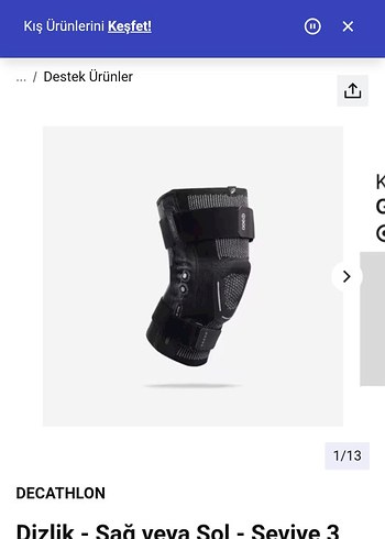 Decathlon Siyah Motosiklet Dizlik - Görsel 2