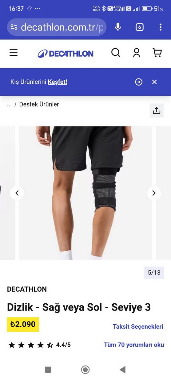 Decathlon Siyah Motosiklet Dizlik - Görsel 4