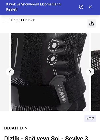 Decathlon Siyah Motosiklet Dizlik - Görsel 8