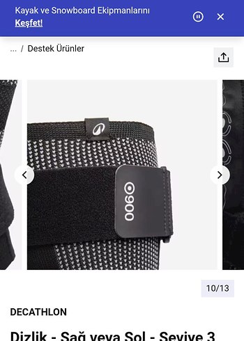 Decathlon Siyah Motosiklet Dizlik - Görsel 9