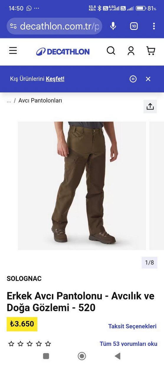 Kahverengi Regular Fit Erkek Pantolon - Görsel 2