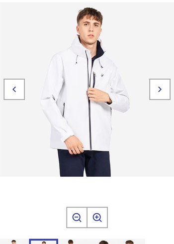 Beyaz Fermuarlı Erkek Ceket - Görsel 7