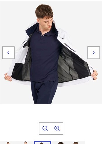 Beyaz Fermuarlı Erkek Ceket - Görsel 6