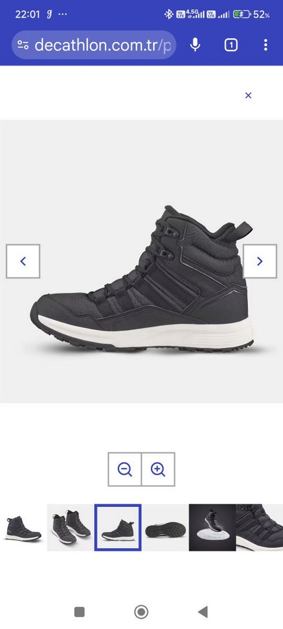 Quechua Erkek Outdoor Kar Botu Siyah - Görsel 3