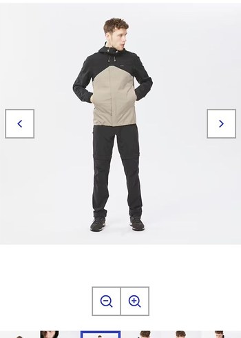 Quechua Erkek Outdoor Yağmurluk Bej/Siyah MH100 - Görsel 5