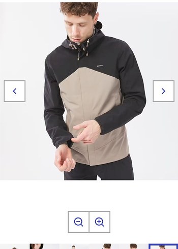 Quechua Erkek Outdoor Yağmurluk Bej/Siyah MH100 - Görsel 7