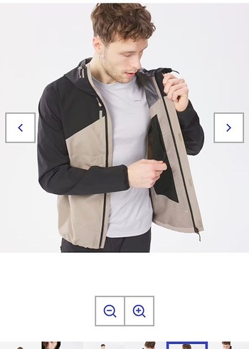 Quechua Erkek Outdoor Yağmurluk Bej/Siyah MH100 - Görsel 3