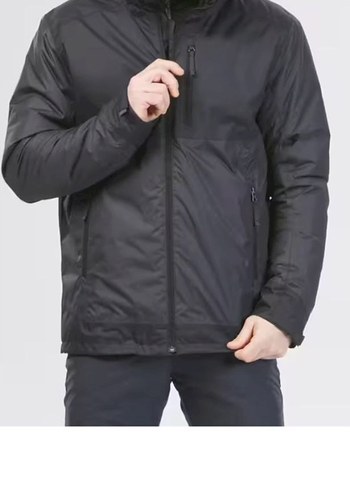 Erkek Siyah Kapüşonlu Regular Fit Mont - Görsel 2