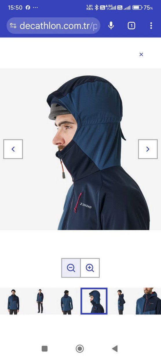 Simond Erkek Mavi Softshell Mont - Görsel 3