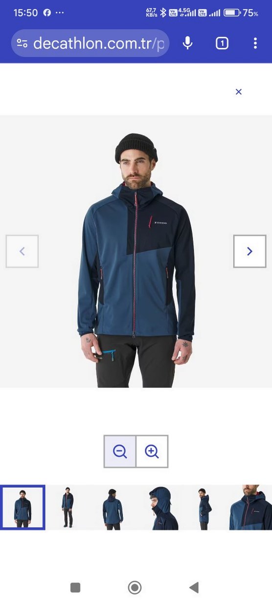 Simond Erkek Mavi Softshell Mont - Görsel 3