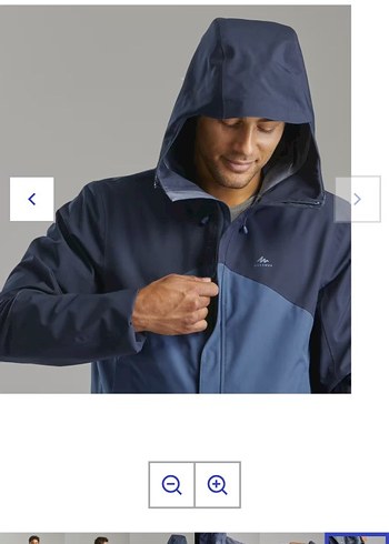 Quechua Erkek Mavi Kapüşonlu Ceket - Görsel 2