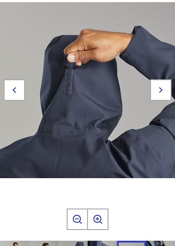 Quechua Erkek Mavi Kapüşonlu Ceket - Görsel 5