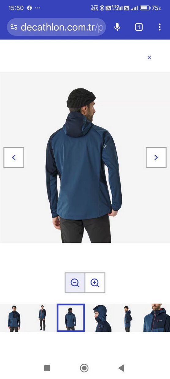 Simond Erkek Mavi Softshell Mont - Görsel 4