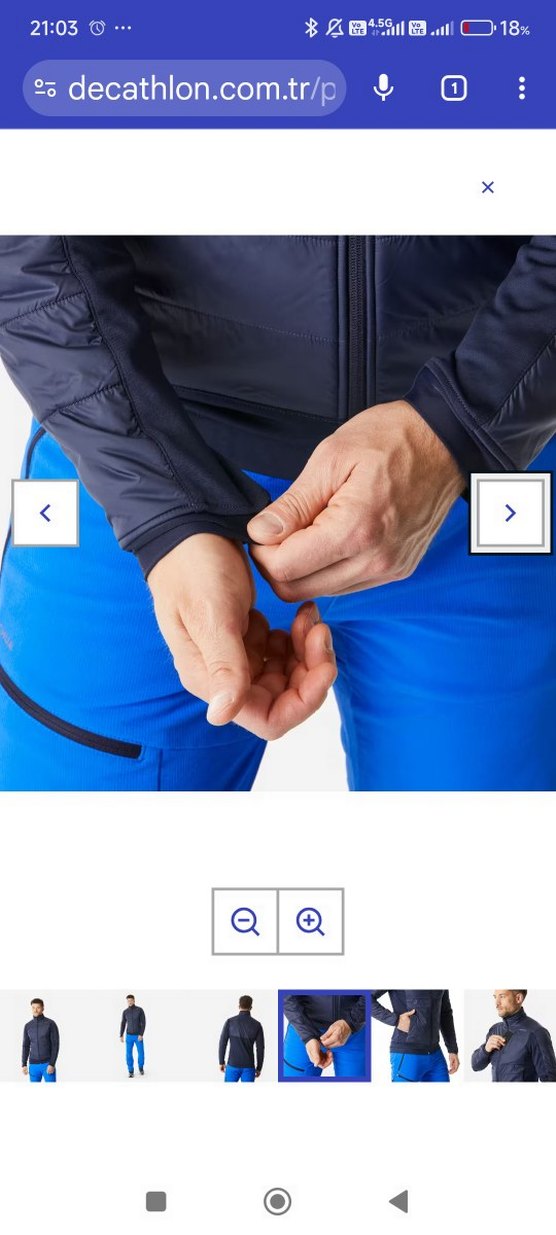 Quechua Erkek Lacivert Fermuarlı Mont - Görsel 5