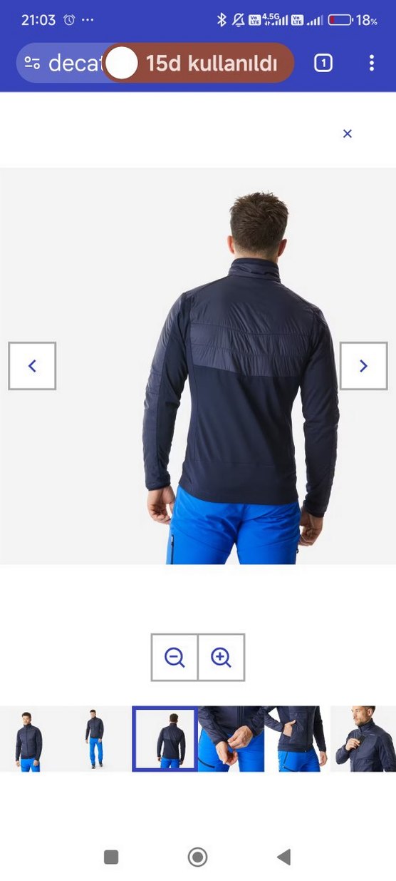 Quechua Erkek Lacivert Fermuarlı Mont - Görsel 4